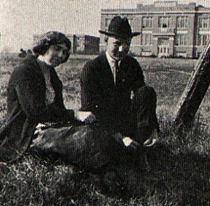 Photo: A Sunday date to walk about campus in 1922 at the Third District Agricultural School. Courtesy of Southern Arkansas University Archives, Magnolia, Arkansas.