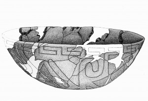 kings_creek_bowl5b One of Louis Gregoire's drawings of the bowl that would become the inpiration of our logo.