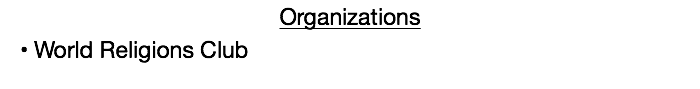 Organizations World Religions Club 