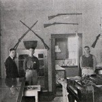 Samuel Dickinson and NYA Student Assistants at Museum photo