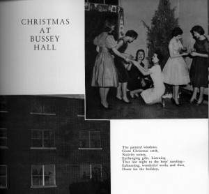 Decorated Windows and Tree at Bussey Hall photo