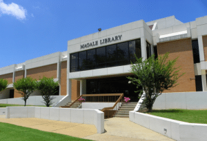 Outside picture of Magale Library at SAU