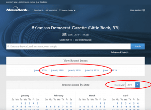 Screenshot of Arkansas Democratic Gazette website