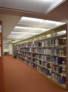 Photo showing the new lighting fixtures on 3rd floor.