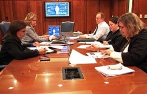 BAMgrp Student Affairs staff members prepare for a nationwide webinar.