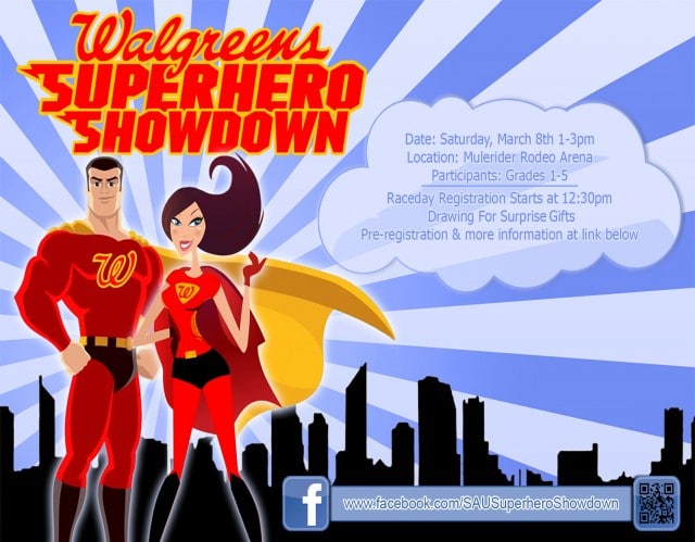 Superhero showdown promo card