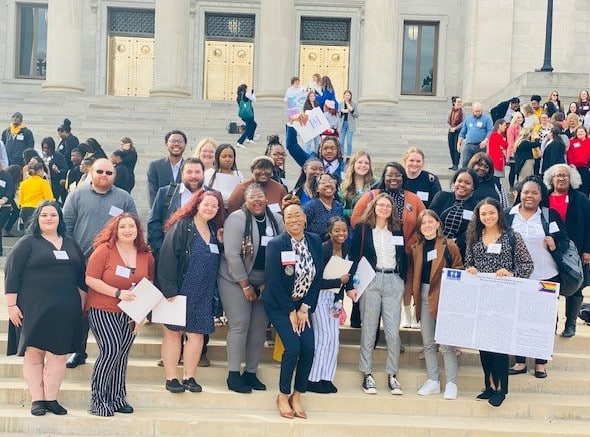 SAU Social Work students attend Lobby Day at the Arkansas General Assembly