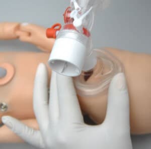 Breathing  Chest rise and lung sounds are synchronized with selectable breathing patterns. Accommodates assisted ventilation, including BVM and mechanical support. 