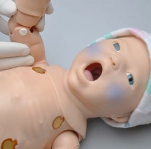 Cyanosis Color and vital signs respond to hypoxic events and interventions.