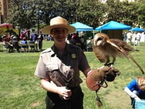 Deana with Barn Owl Deana with Barn Owl